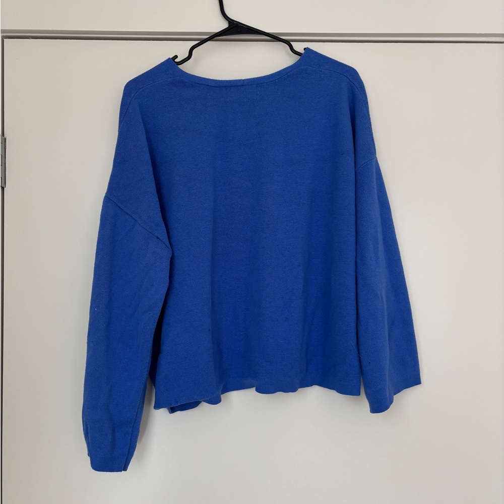 Old Navy Cobalt Blue V-Neck Sweater - Picture 2 of 3